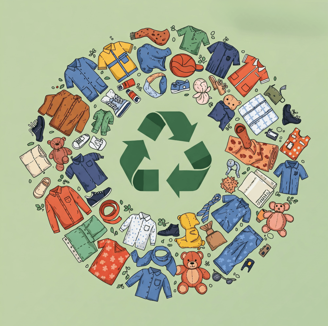 Recycle clothes illustration